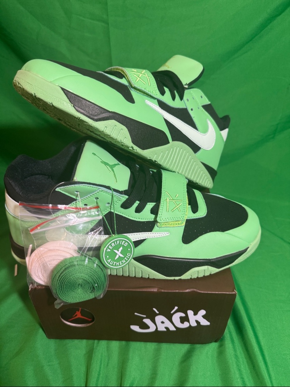 New! Jordan Jumpman Jack TR x Travis Scott in the "Green Spark"